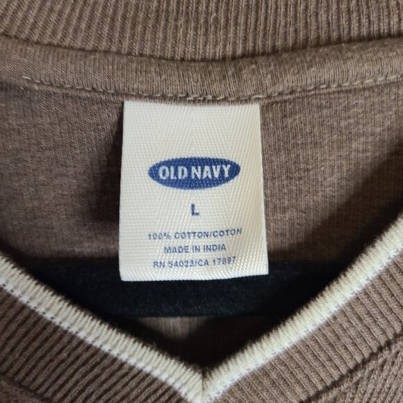 Old Navy Brown V Neck Men's Sweater Sz L - Picture 4 of 7